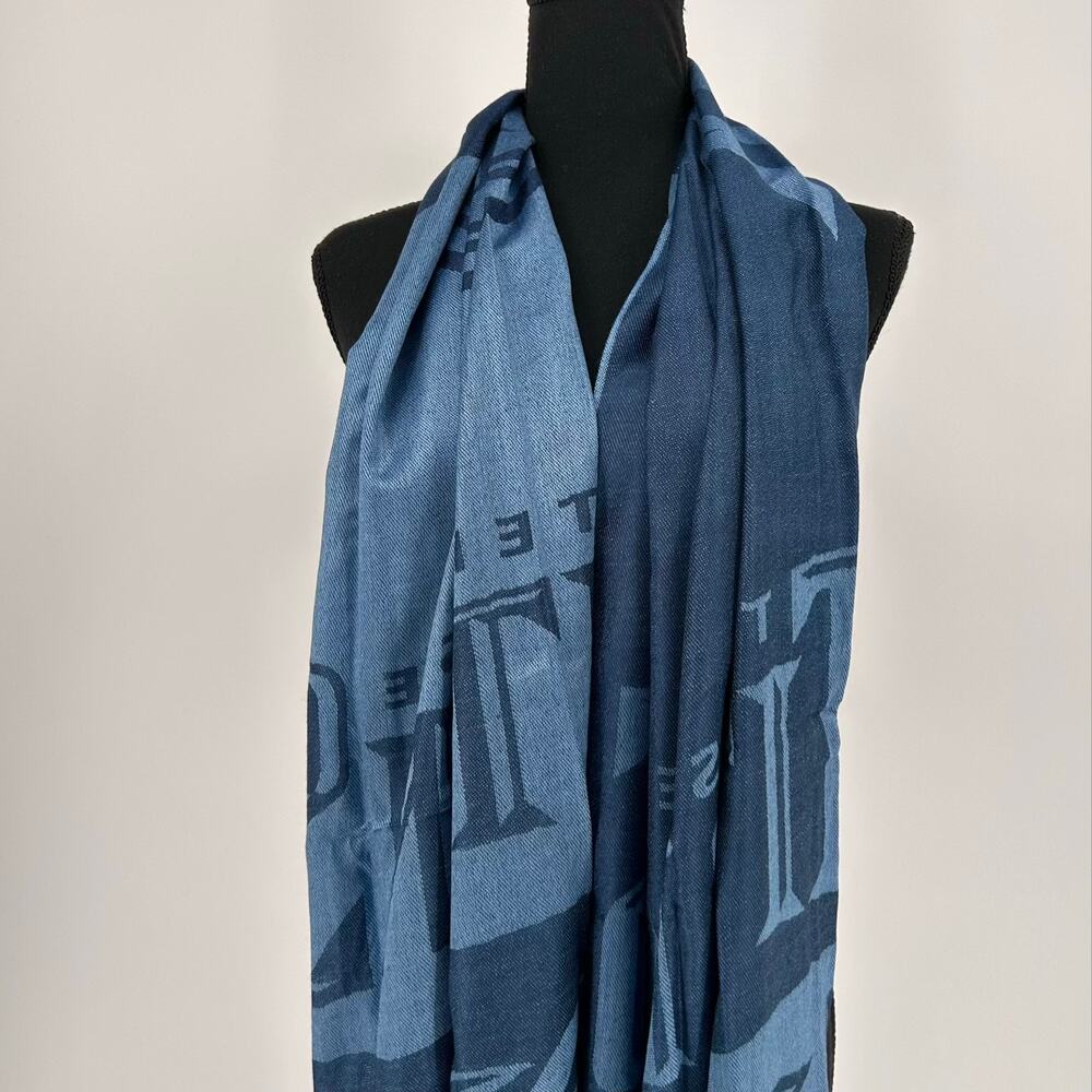 Tennessee Titans Reversible Knit Scarf Fringe NFL Forever Collectibles Blue NWT